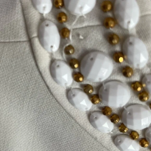 Lilly Pulitzer Women’s Bennett Shift Bead Jewel Dress Cameo White 2 - Picture 8 of 12